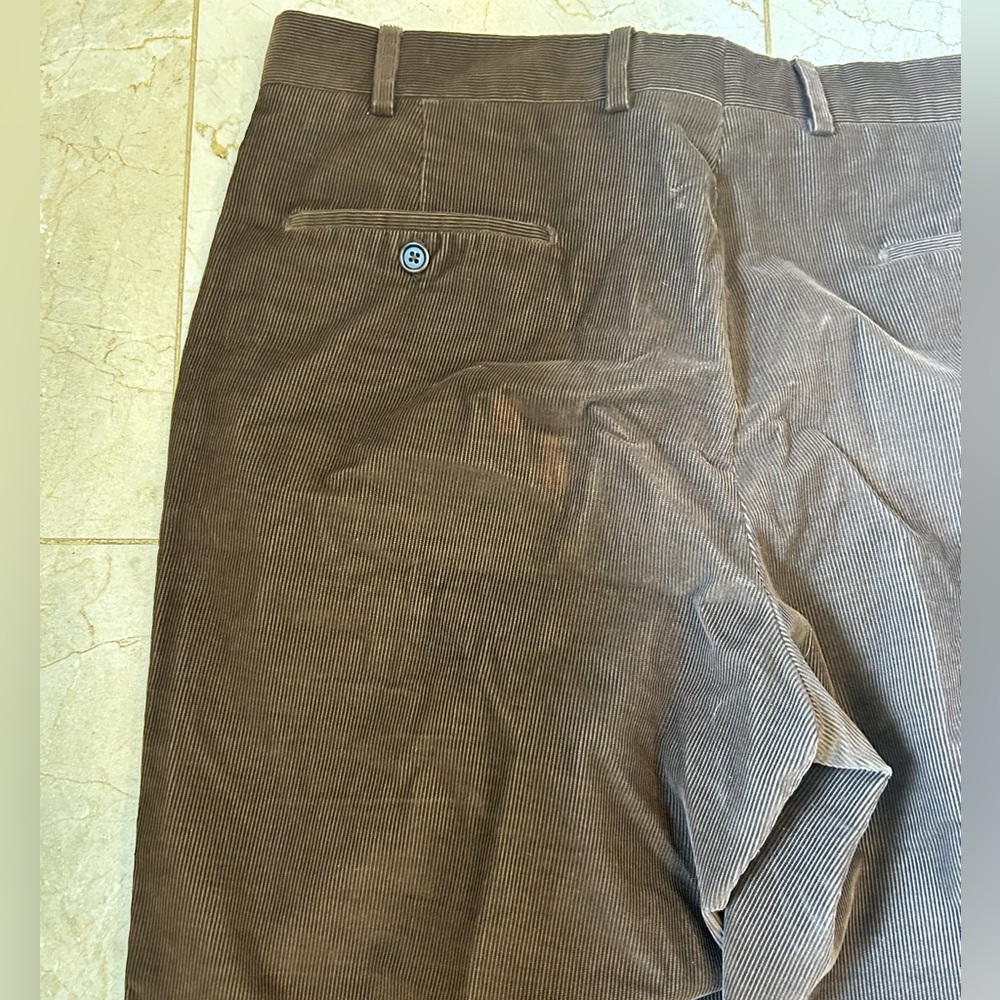 I Velluti Pontoglio for Neiman Marcus Men's Corduroy Pants in Rich Brown, Sz 36 - Picture 8 of 15
